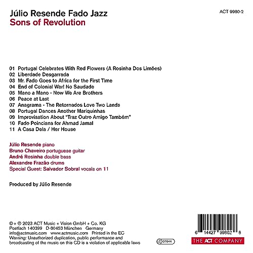 JULIO RESENDE FADO J - SONS OF REVOLUTION - CD ALBUM image 3