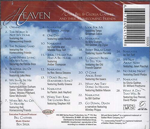GAITHER BILL & GLORI - HEAVEN - CD image 2