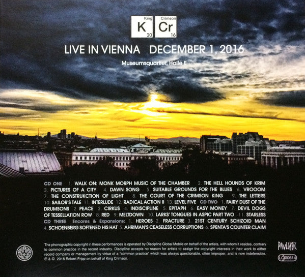 King Crimson - Live In Vienna - CD image 2