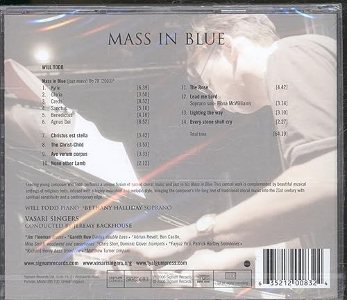 Will Todd - Mass in Blue Anthems (Vasari Singers Backhouse) - CD image 2