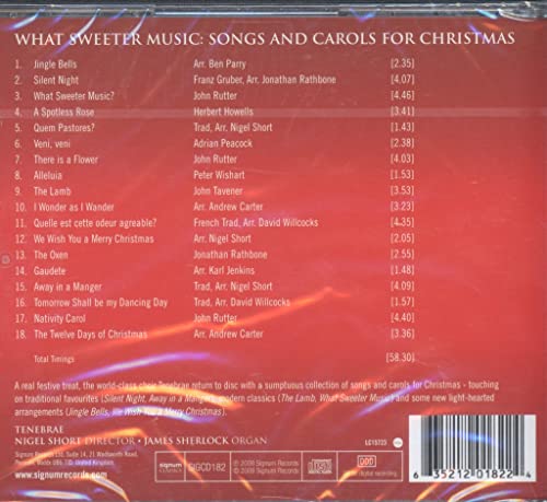 TENEBRAE - WHAT SWEETER MUSIC: CAROLS & SONGS FOR CHRISTM - CD ALBUM image 2