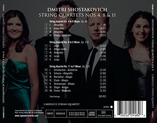 CARDUCCI QUARTET - SHOSTAKOVICH: STRING QUARTETS NOS 4, 8 & 11 - CD AL image 2