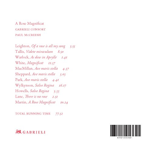 Gabrieli Consort - McCreesh: A Rose Magnificat - CD image 2