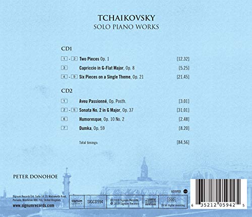 PETER DONOHOE - TCHAIKOVSKY: SOLO PIANO WORKS - CD ALBUM image 2