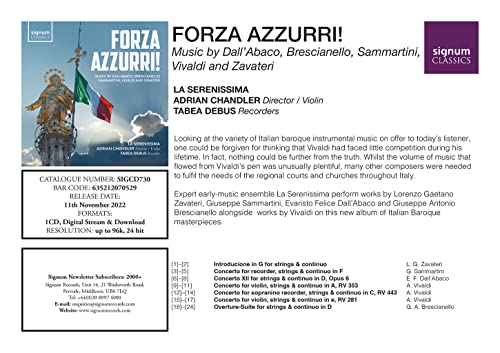 LA SERENISSIMA - FORZA AZZURRI! MUSIC BY DALL ABACO, BRESCIANEL - CD A image 2