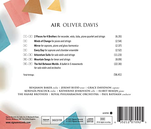 ROYAL PHILHARMONIC O - OLIVER DAVIS: AIR - CD ALBUM image 2