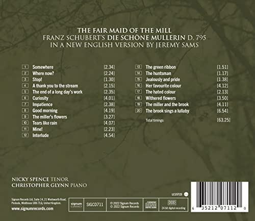 NICKY SPENCE - SCHUBERT: THE FAIR MAID OF THE MILL - CD ALBUM image 2