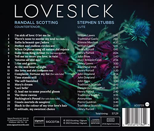 RANDALL SCOTTING - LOVESICK - CD ALBUM image 2