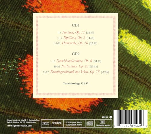 LLYR WILLIAMS - ROBERT SCHUMANN: PIANO WORKS - CD ALBUM image 2