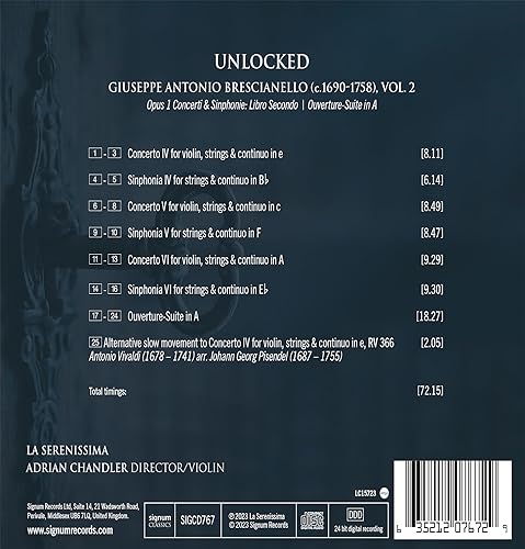 La Serenissima - Unl - La Serenissima, Adrian Chandler - "Unlocked", G image 2