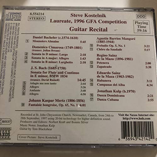 KOSTELNIK - VARIOUS: GUITAR RECITAL - CD image 2