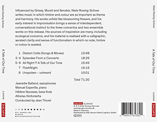 ROSING-SCHOW / BALLA - TALK OF OUR TIME - CD image 2