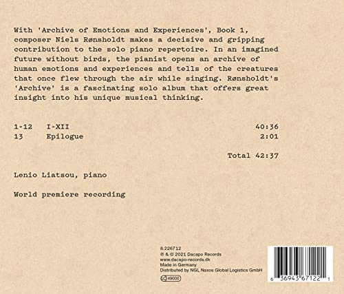 LENIO LIATSOU - RONSHOLDT:ARCHIVES EMOTIONS - CD image 2