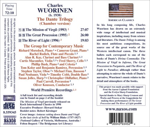 GRP FOR CONT MUSIC:K - WUORINEN: DANTE TRILOGY - CD image 2