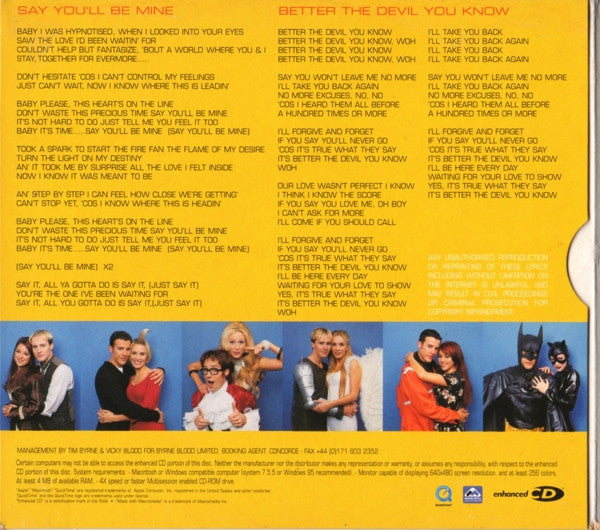 Steps - Say You'll Be Mine / Better The Devil You Know - Used CD image 3