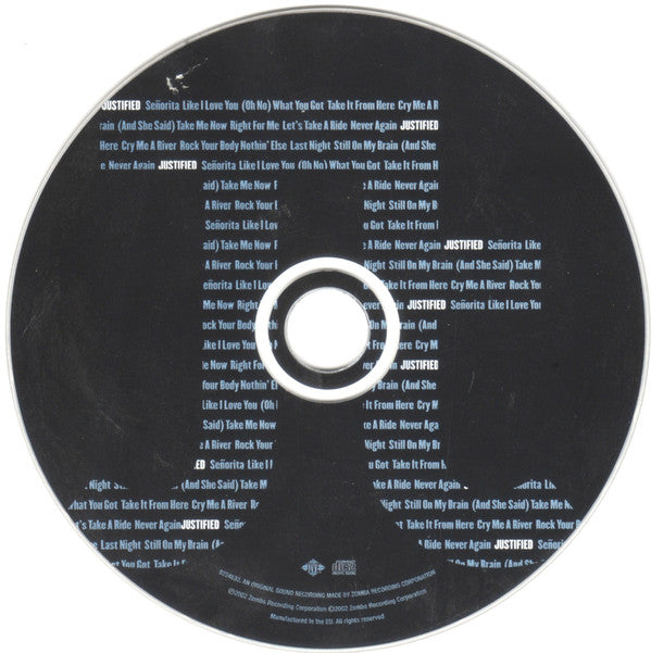 Justin Timberlake - Justified - Used CD image 3