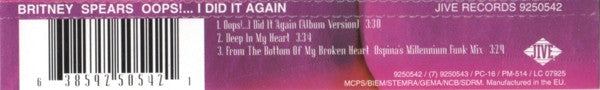 Britney Spears - Oops!...I Did It Again - Used CD image 3