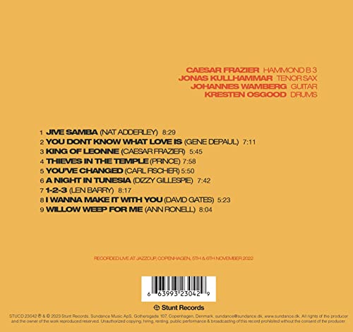 CAESAR FRAZIER - LIVE AT JAZZCUP - CD image 2