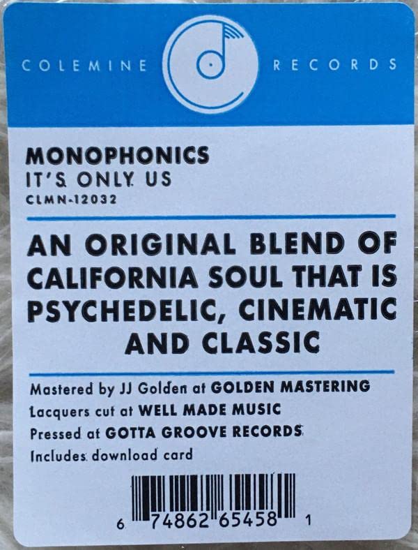 MONOPHONICS - IT'S ONLY US - Vinyl Record VL image 3