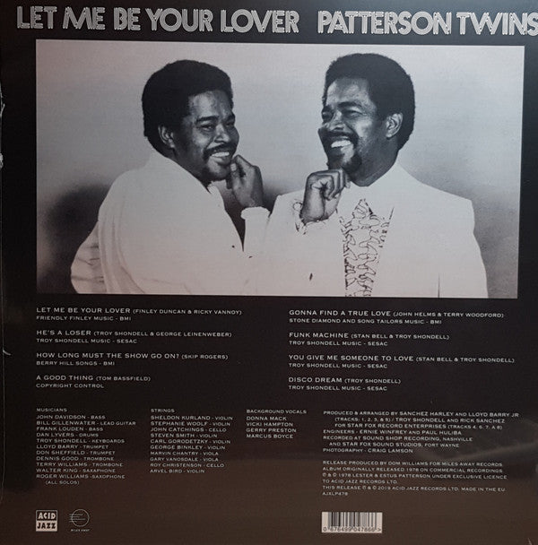 PATTERSON TWINS - LET ME BE YOUR LOVER - Vinyl Record 12" RECORD image 2