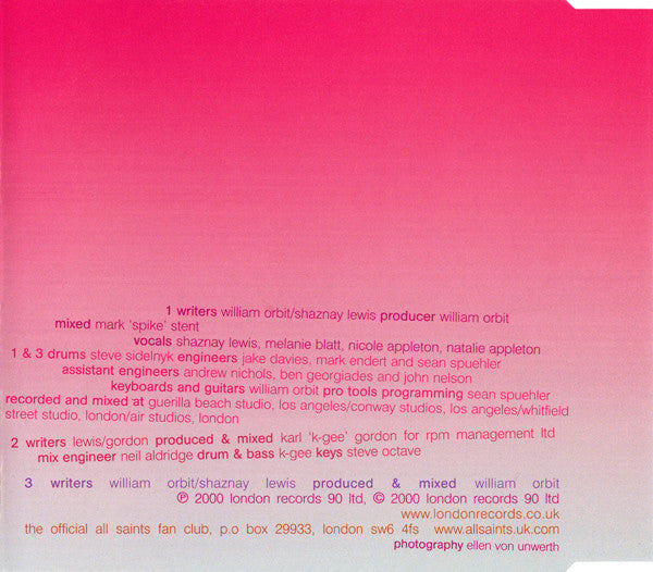 All Saints - Pure Shores - Used CD image 3