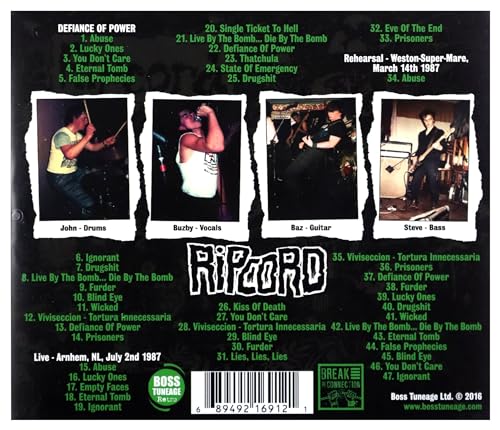 RIPCORD - DEFIANCE OF POWER - CD image 2