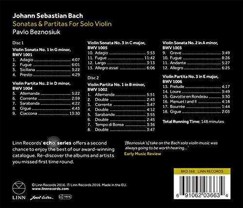Johann Sebastian Bac - : Sonatas & Partitas for Solo Violin - CD image 2