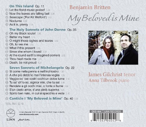 Benjamin Britten - My Beloved Is Mine - CD image 2