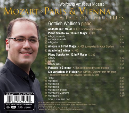 Wolfgang Amadeus Moz - Mozart: Paris & Vienna - CD image 2