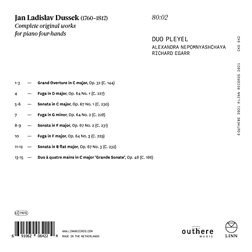 DUO PLEYEL; ALEXANDR - DUSSEK COMPLETE ORIGINAL WORK - CD image 2