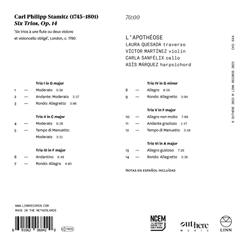 LAPOTHEOSE - STAMITZ SIX TRIOS  OP. 14 - CD image 2