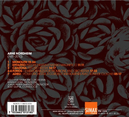 Arne Nordheim - Epitaffio (Monolith / Epitaffio / Canzona / Fonos / Adie image 2