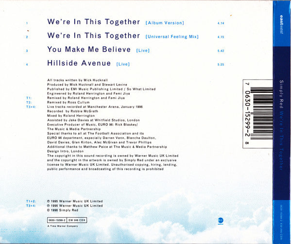 Simply Red - We're In This Together - Used CD image 2