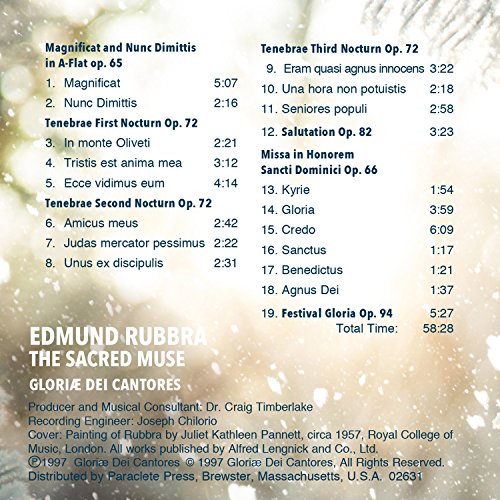 Gloriae Dei Cantores - Edmund Rubbra: The Sacred Muse - CD image 2