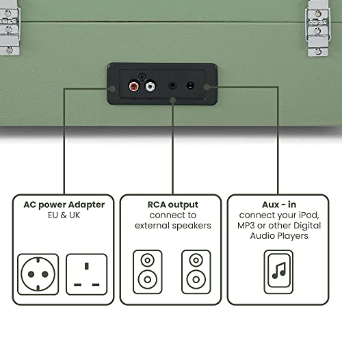 CROSLEY - Voyager Portable Turntable  (Sage)- Now With Bluetooth Out - image 3
