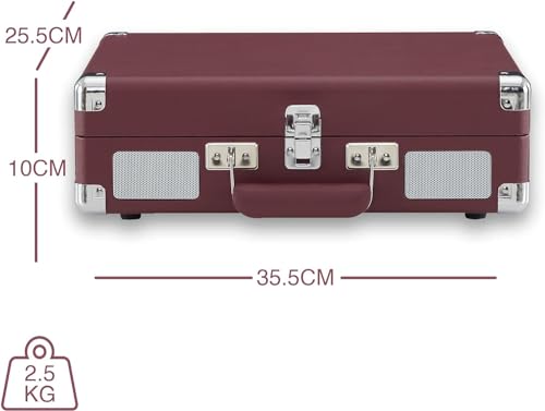 CROSLEY - Cruiser Plus Deluxe Portable Turntable (Burgundy)- Now With image 3