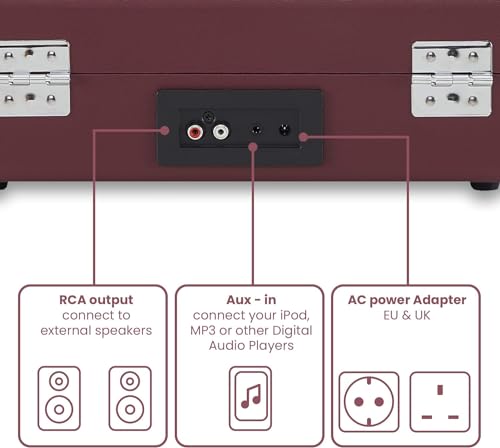 CROSLEY - Cruiser Plus Deluxe Portable Turntable (Burgundy)- Now With image 5