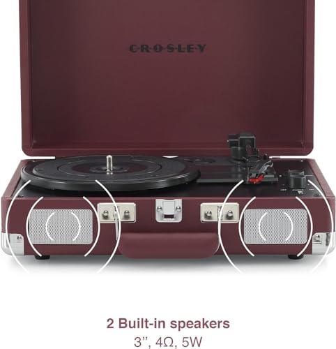 CROSLEY - Cruiser Plus Deluxe Portable Turntable (Burgundy)- Now With image 8