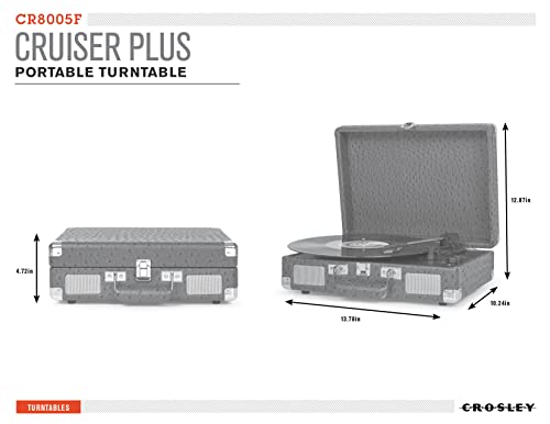 CROSLEY - Cruiser Plus Deluxe Portable Turntable (Black)- Now With Blu image 6