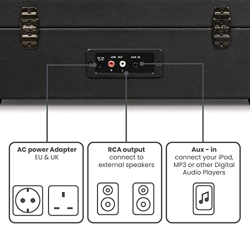 CROSLEY - Voyager Portable Turntable (Black)- Now With Bluetooth Out - image 3