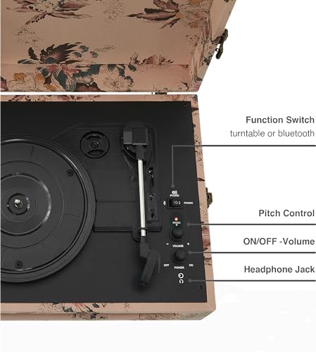 CROSLEY - Voyager Portable Turntable (Floral)- Now With Bluetooth Out image 2