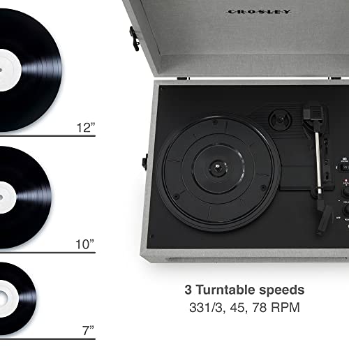 CROSLEY - Voyager Portable Turntable (Grey) - Now With Bluetooth Out - image 2