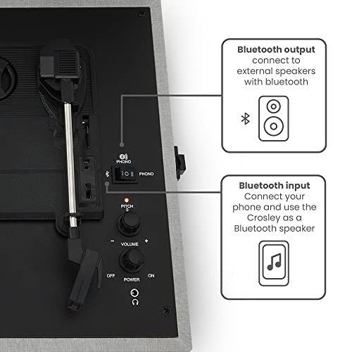 CROSLEY - Voyager Portable Turntable (Grey) - Now With Bluetooth Out - image 4