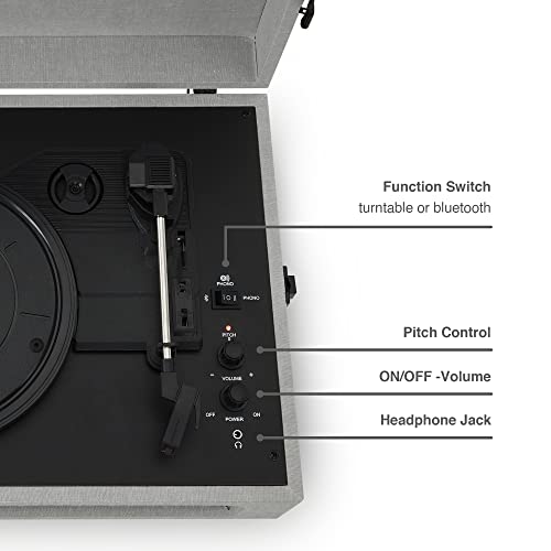 CROSLEY - Voyager Portable Turntable (Grey) - Now With Bluetooth Out - image 5