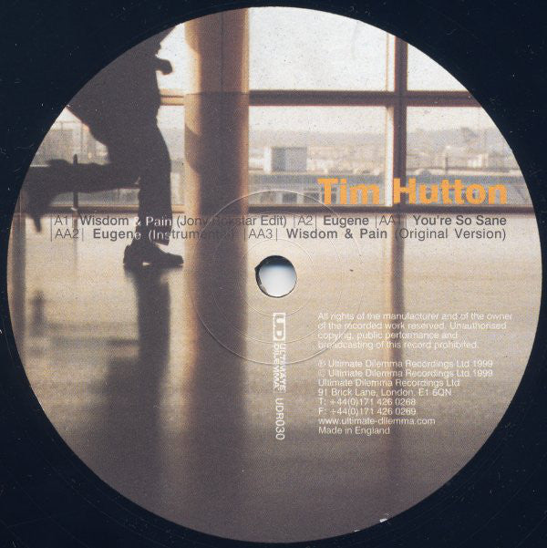 Tim Hutton - Wisdom & Pain (Jony Rokstar Edit) / You're So Sane - Vin image 2