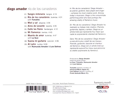 DIEGO AMADOR - RIO DE LOS CANASTEROS - CD ALBUM image 2