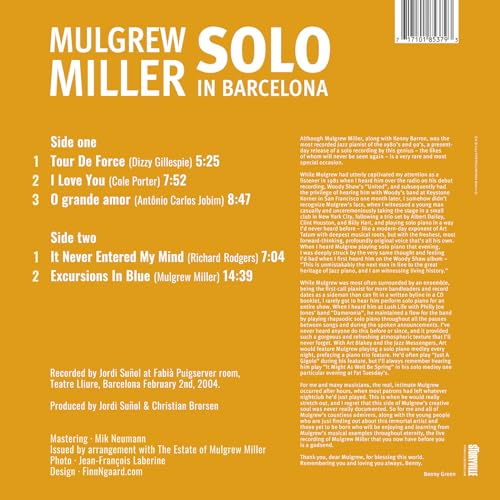 Mulgrew Miller - Solo in Barcelona - Vinyl Record image 2