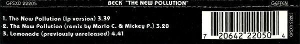 Beck - New Pollution - Used CD image 2
