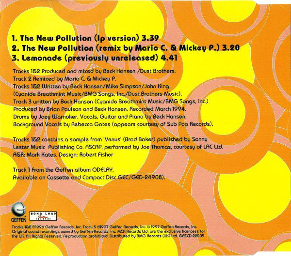 Beck - New Pollution - Used CD image 3