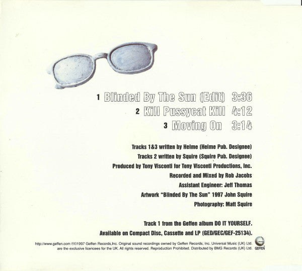 Seahorses - Blinded By The Sun - Used CD image 2
